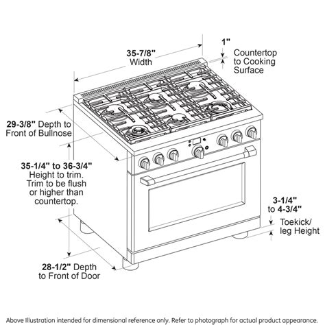 6 burner stove size